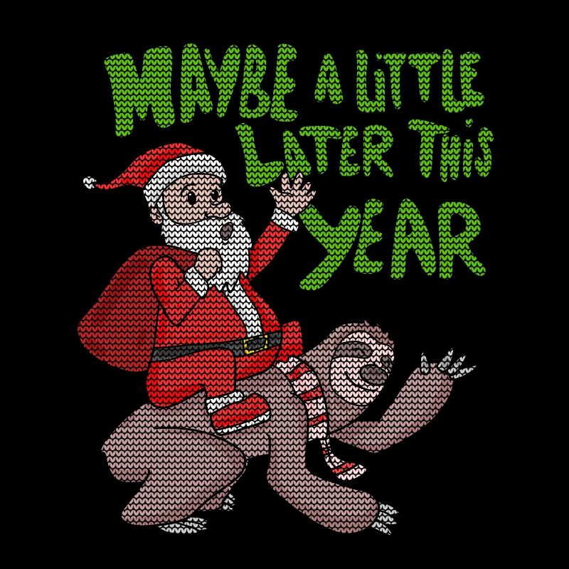 Faultier Weihnachtsmann Weihnachten Geschenk
