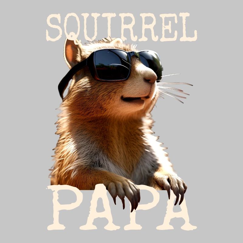 Squirrel Papa Eichhörnchen Daddy Vatertag Dad Paps
