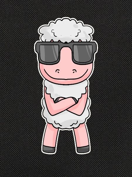 Schaf mit Brille