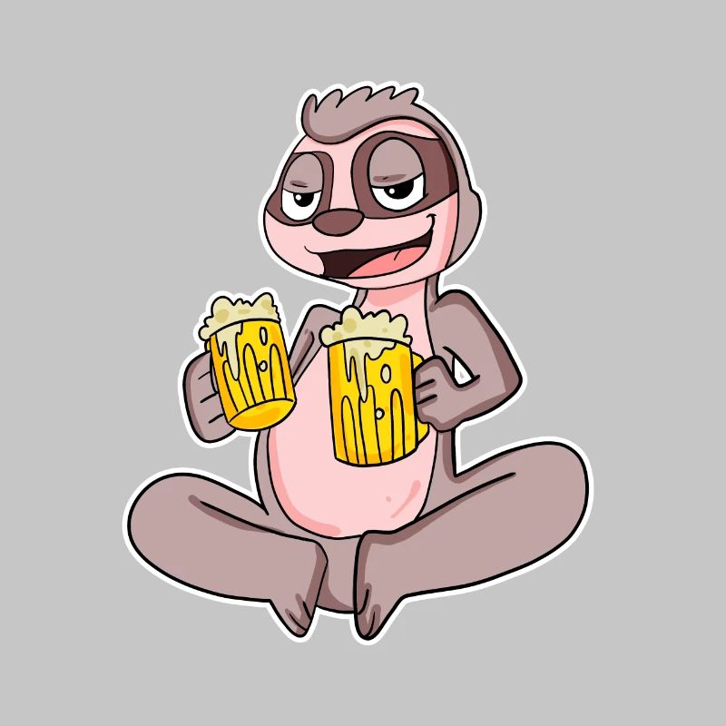 Faultier mit Bier