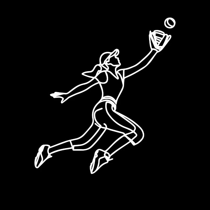 Dessin de joueuse de baseball