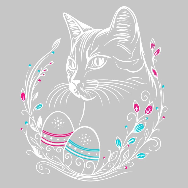 Cat Easter Easter Eggs Easter Cat