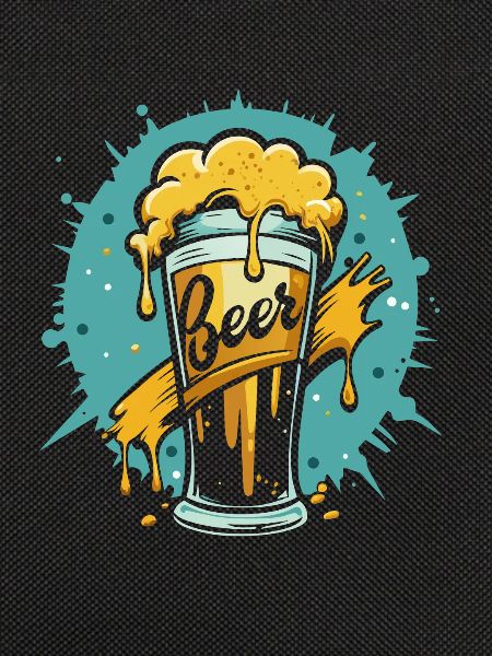 Foamy Beer Splash Graphic