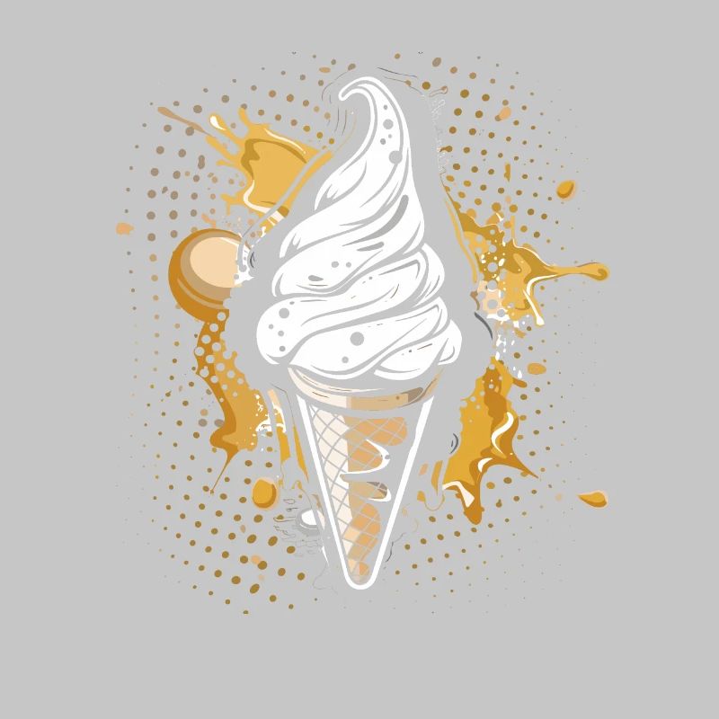 Cornet de crème glacée Éclaboussures de couleur