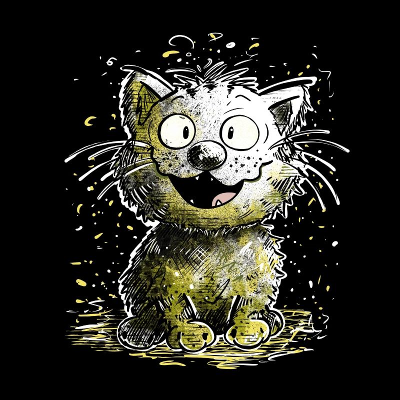 Cat laughs