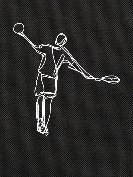 Badminton Player Drawing