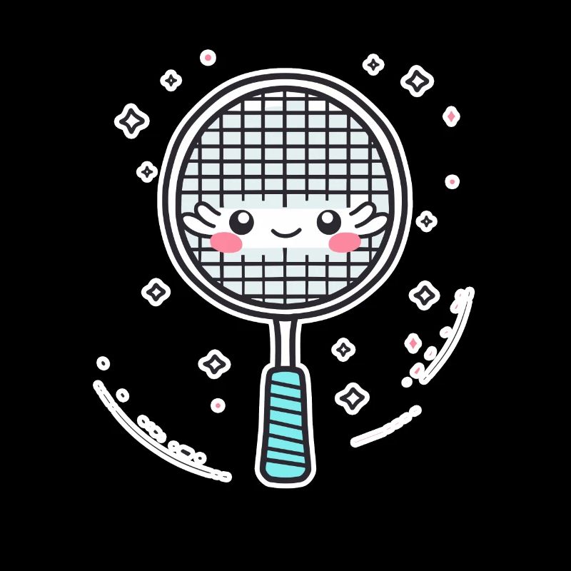 Badmintonschläger Comic Look