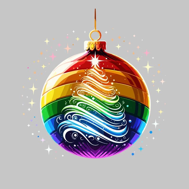 Regenbogen Weihnachtskugel
