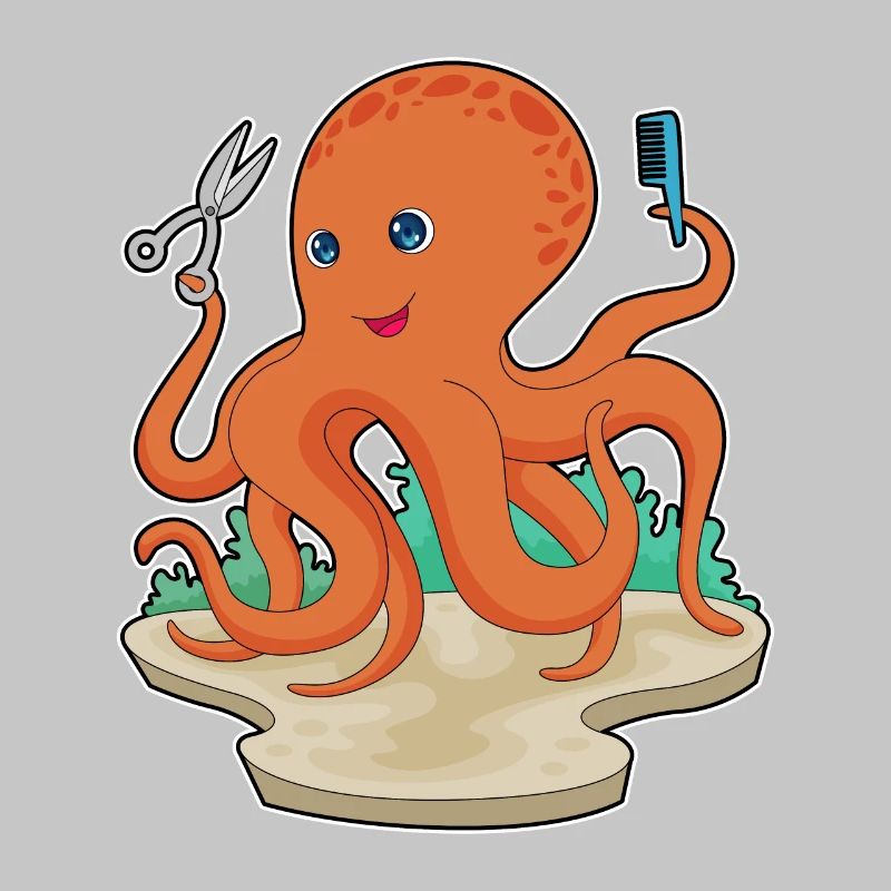 Octopus Coiffeur Ciseaux
