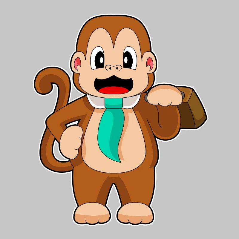 Monkey Entrepreneur Porte-documents