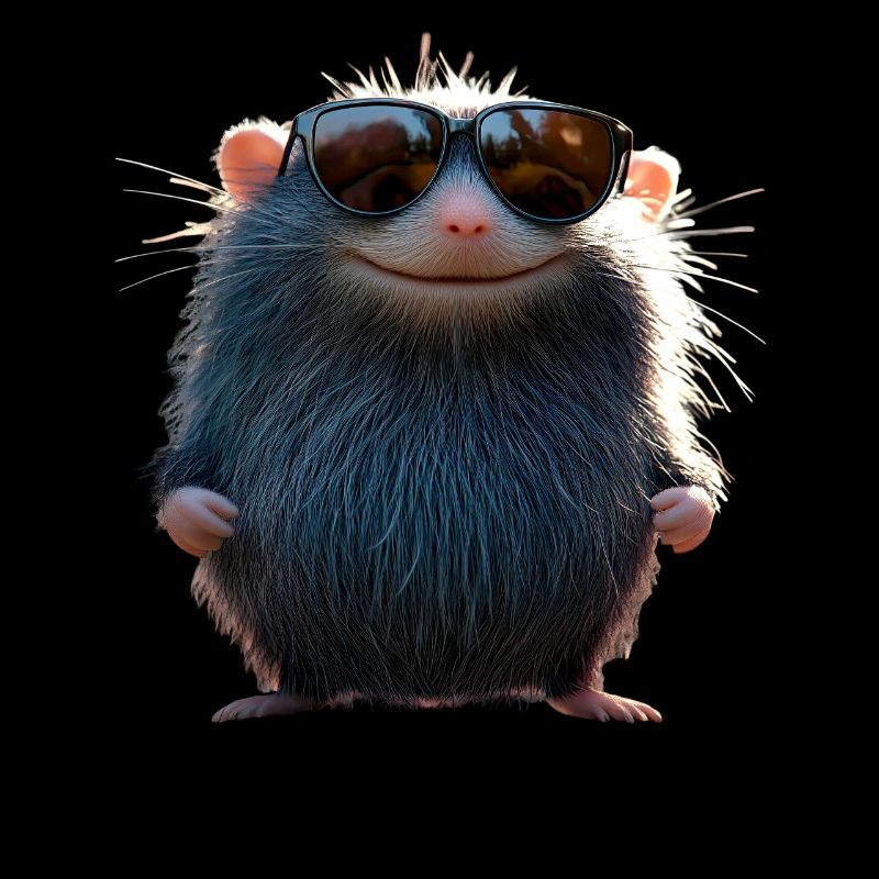 Mole with Sunglasses Love Cute Moles