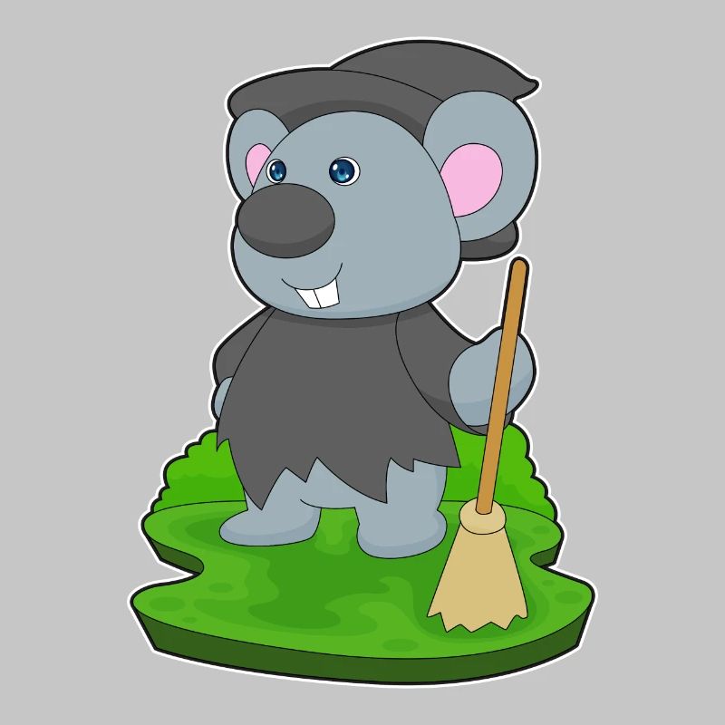 Mouse Witch Broom