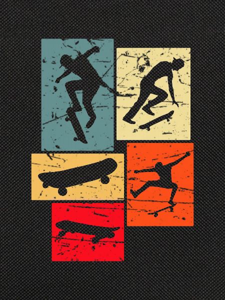 Skateboarding Retro
