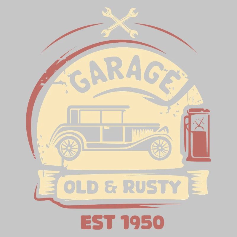 Oldtimer Retro-Liebe Klassiker im Blut Garage Logo