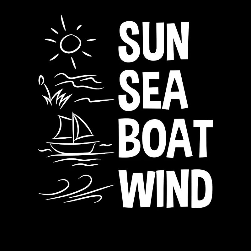 Soleil mer bateau vent