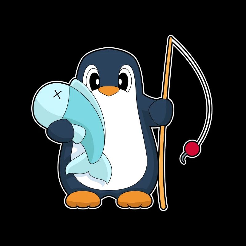 Pingouin Pêcheur Poisson Pêche