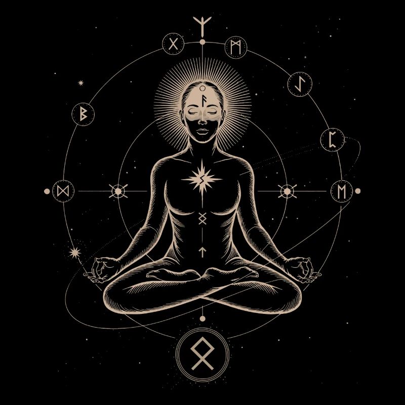 Runic Astral Alignment | Meditative Art Print