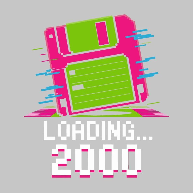 Loading 2000 Disketten-Design Retro Pixel Design