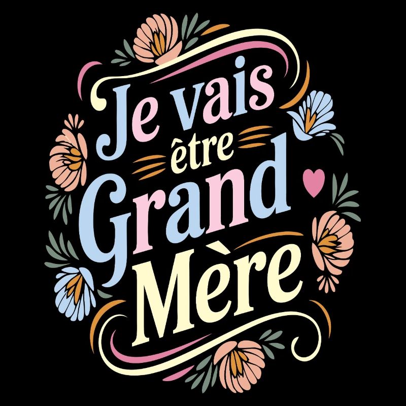 Citation future grand-mère design florale