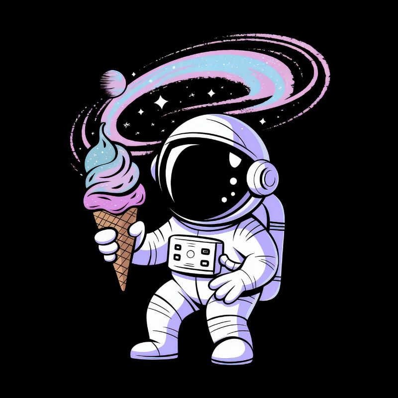 Weltraum-Astronaut mit Eis
