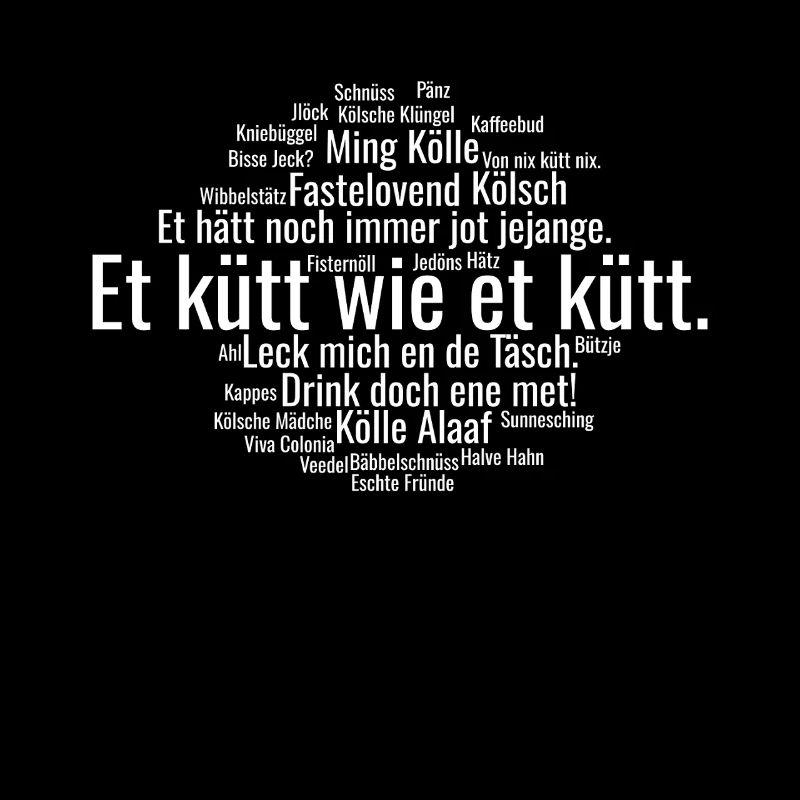 Cologne Kölsch Word Cloud Cologne Carnival Alaaf Kölle