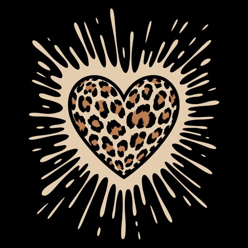 Heart in leopard print