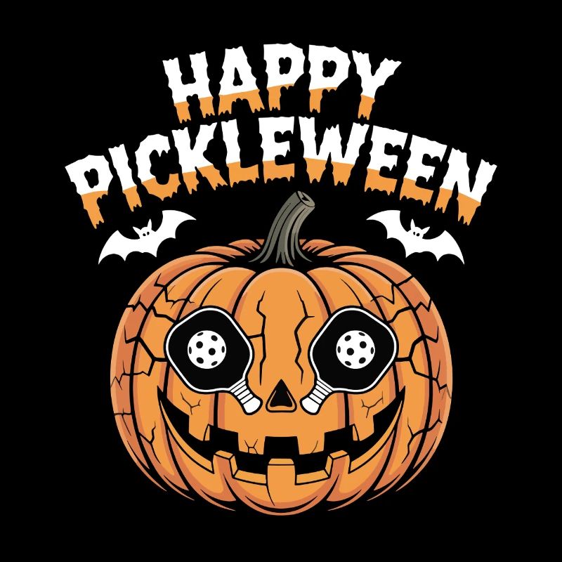 Pickleween Pickleball Player Halloween Citrouille