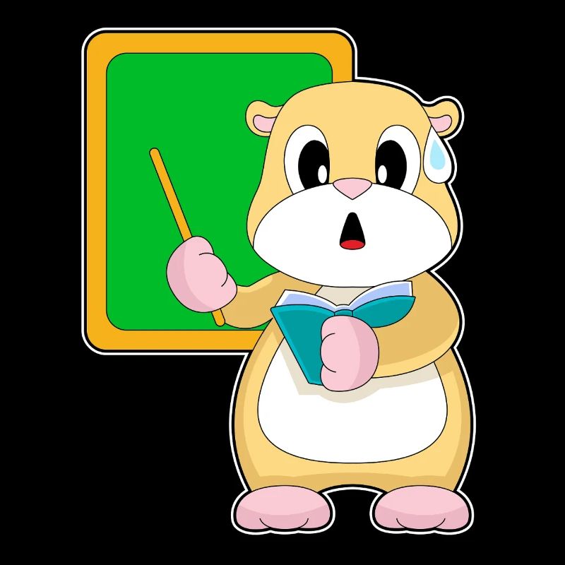 hamster professeur tableau école