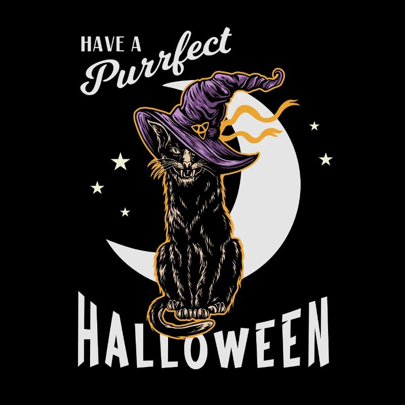 Halloween Katzen mit Hexenhut