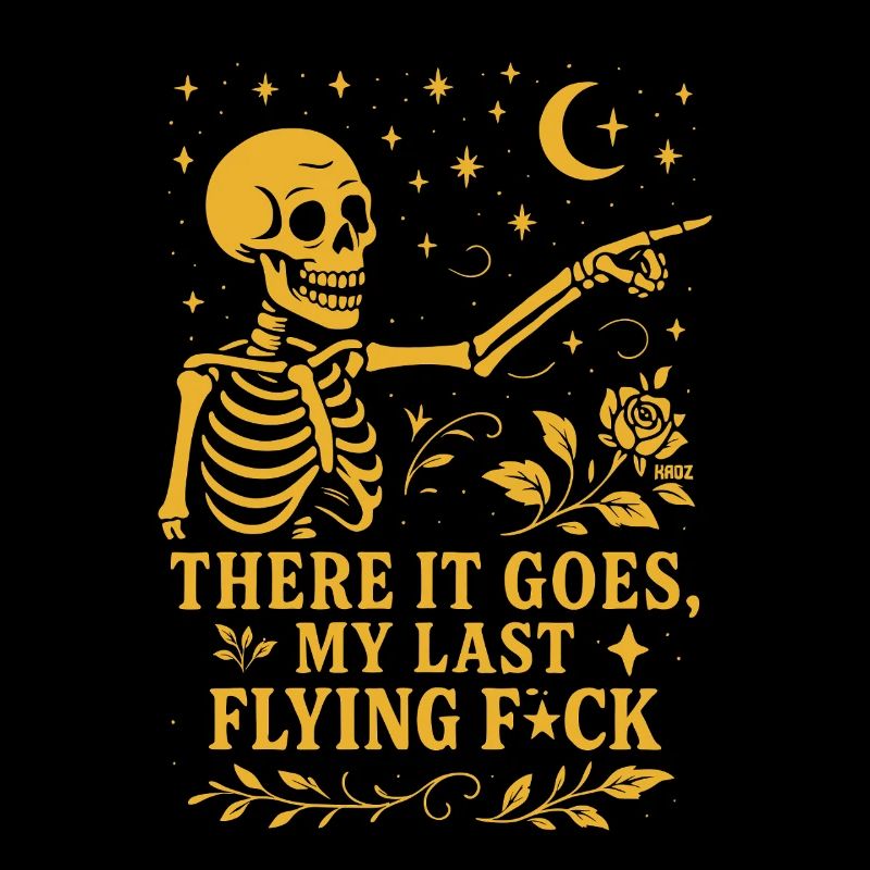 I don't give a damn about it anymore Skeleton with Rose