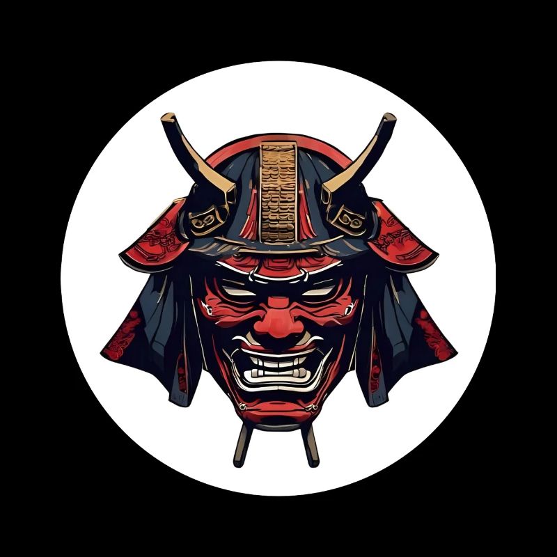 Roter Oni Dämonenhelm