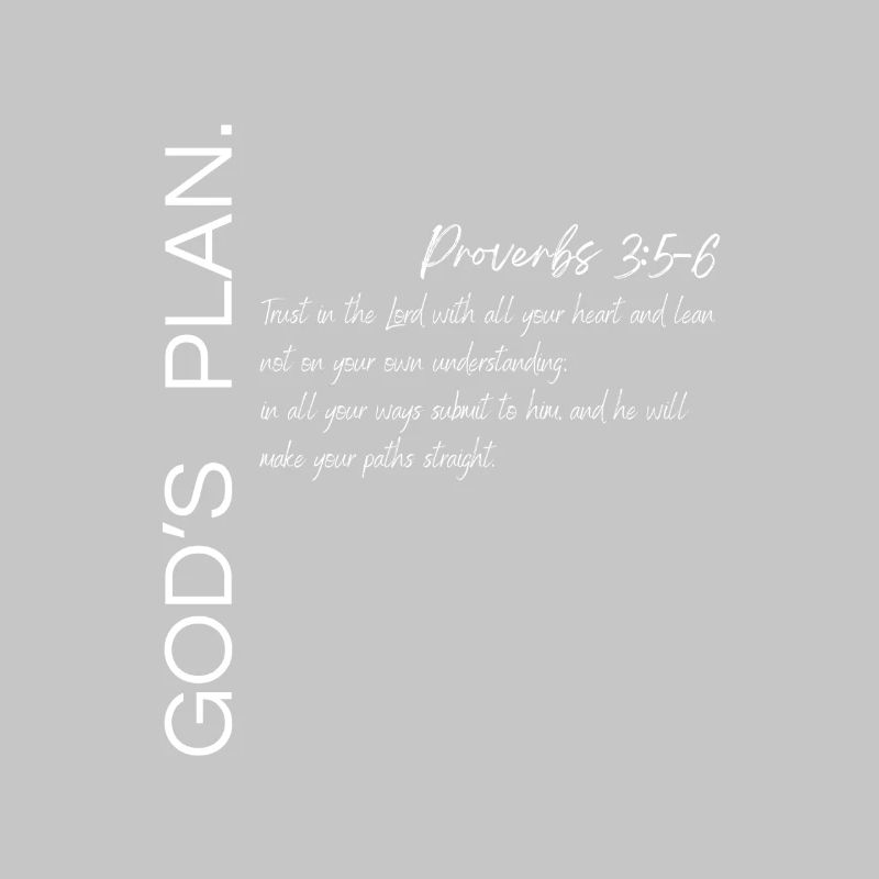 Gottes Plan - Sprüche 3:5-6 Christlicher Plan