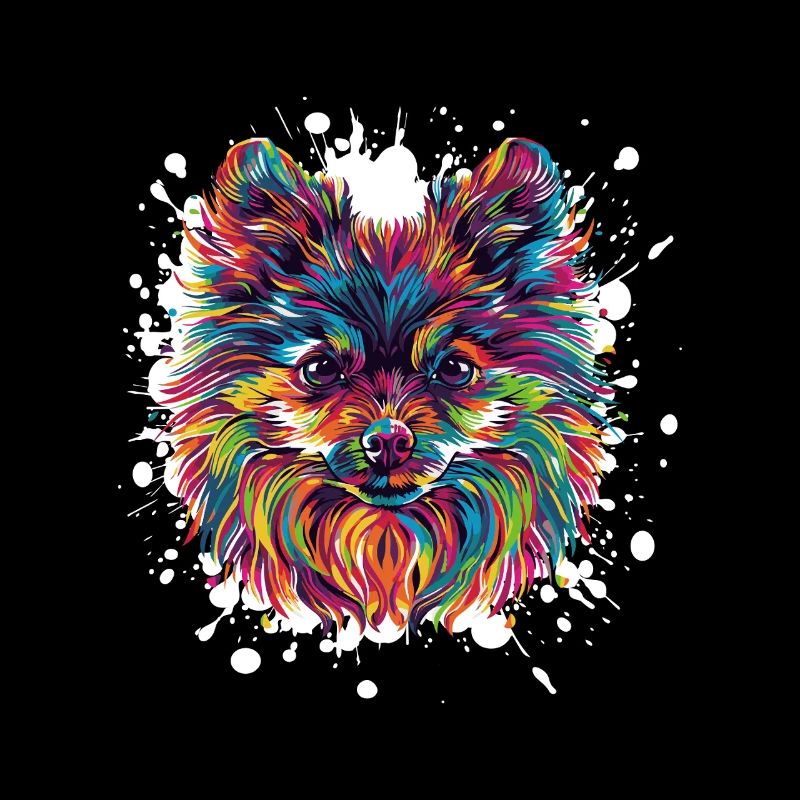 Portrait de chien éclaboussures