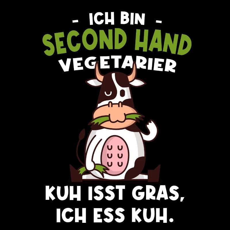 Vegetarier Kuh Isst Gras Ich Ess Kuh
