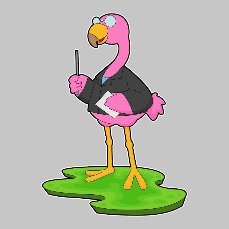 Flamingo Enseignant Pointage Bâton École