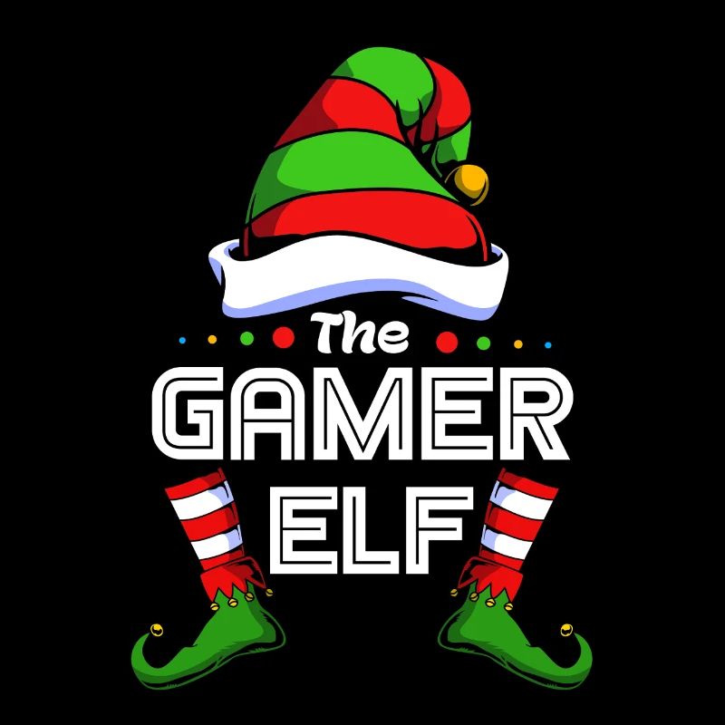Gamer Gaming Zocker Elfe Elf Weihnachtsgeschenk