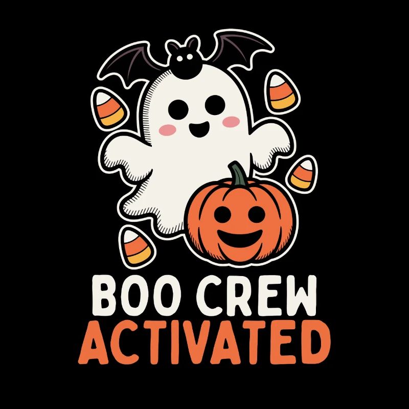 Boo Crew activé - Design mignon d’Halloween