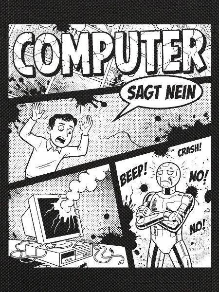 Retro Computer Comic Sagt Nein