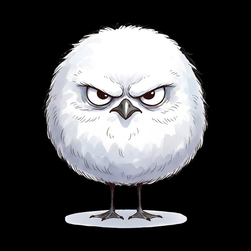 Grimmige runde Möwe 