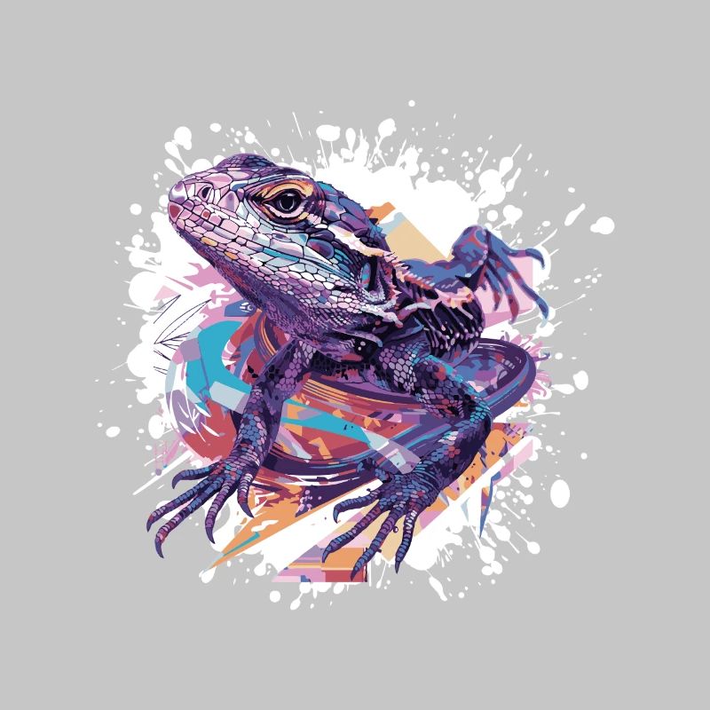Frosch Farbklecks Kunst