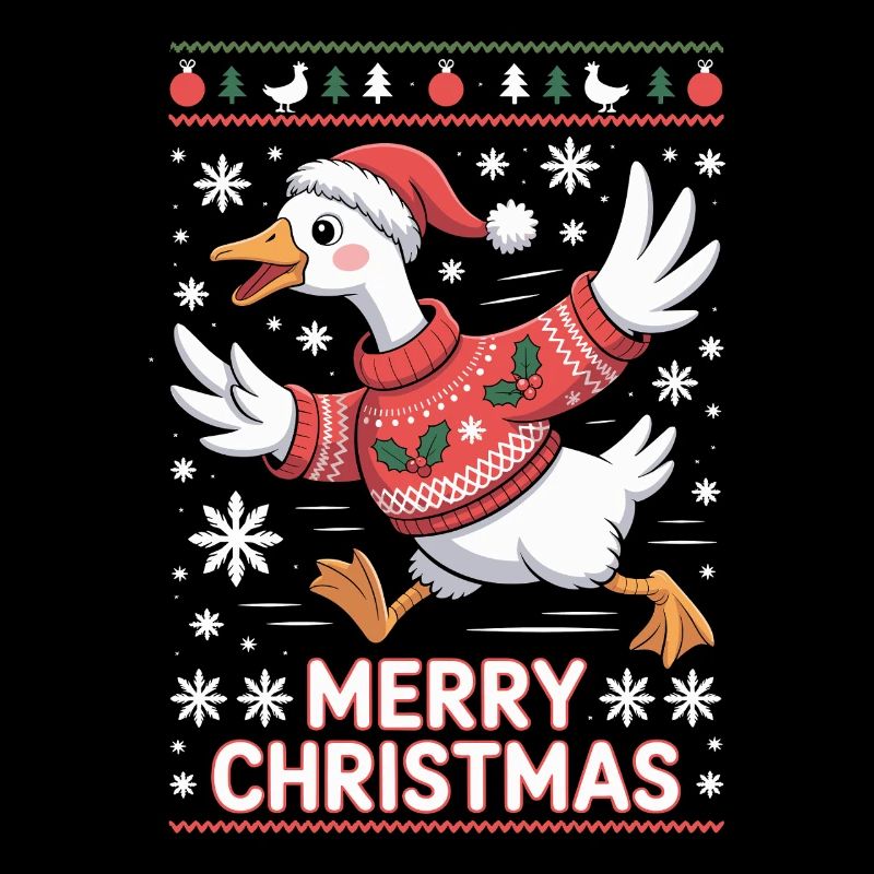 Oie de Noël en pull
