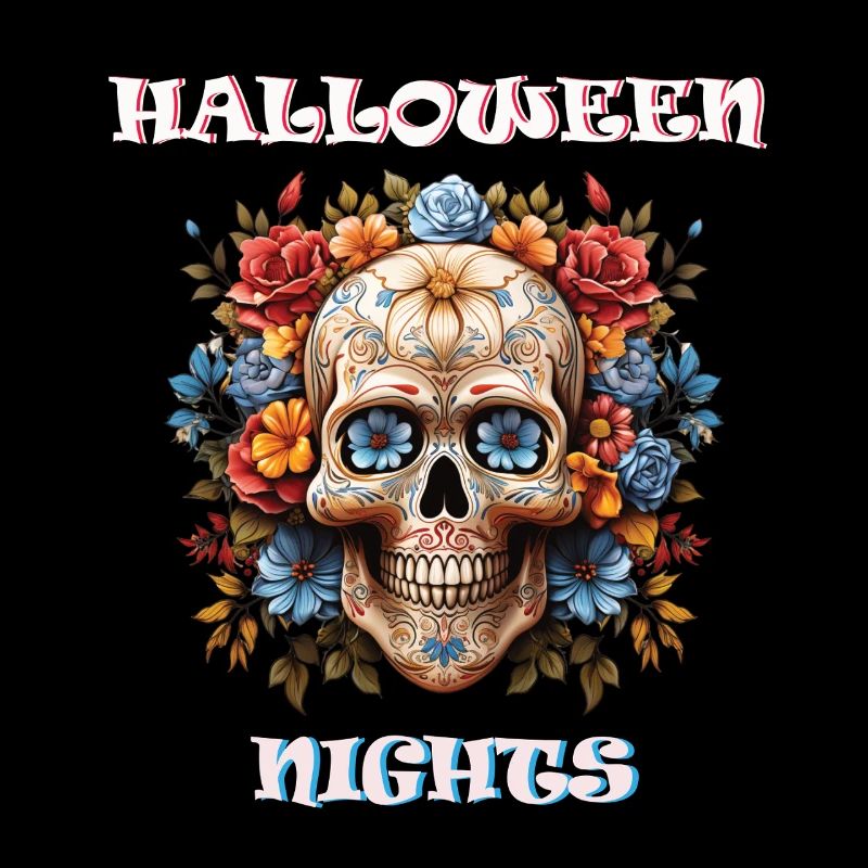 Halloween Skull Sugar Design