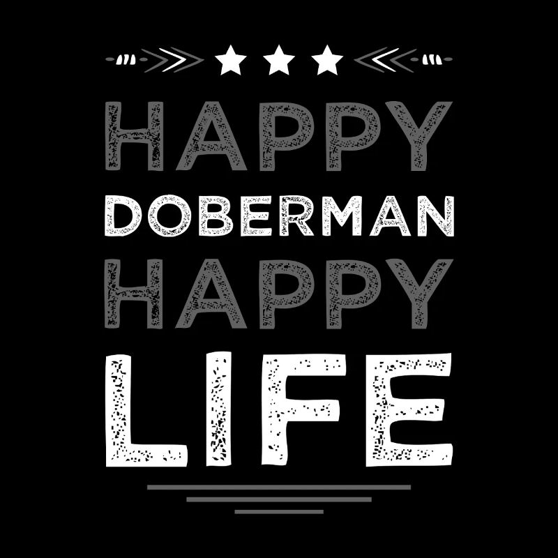 Doberman heureux, vie heureuse
