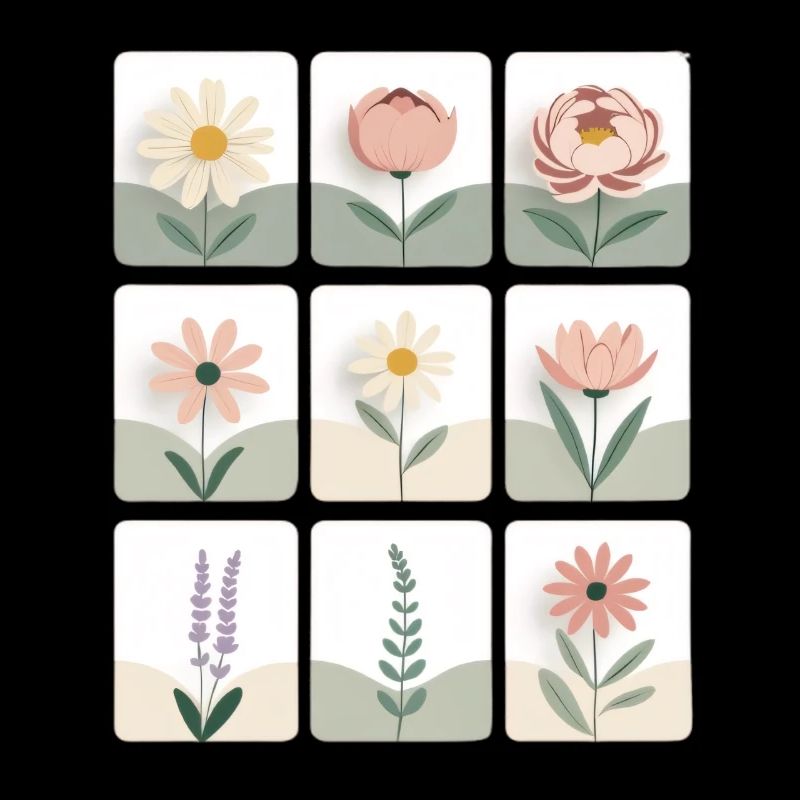 Série Fleurs Pastel
