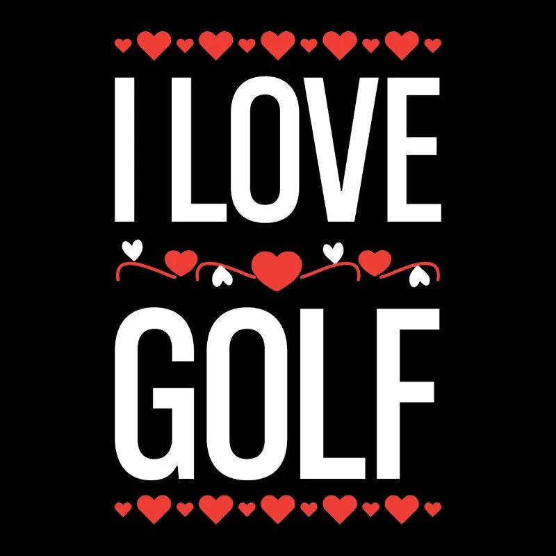 I Love Golf Herz Design