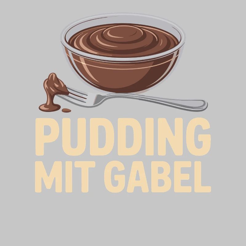 Pudding with fork