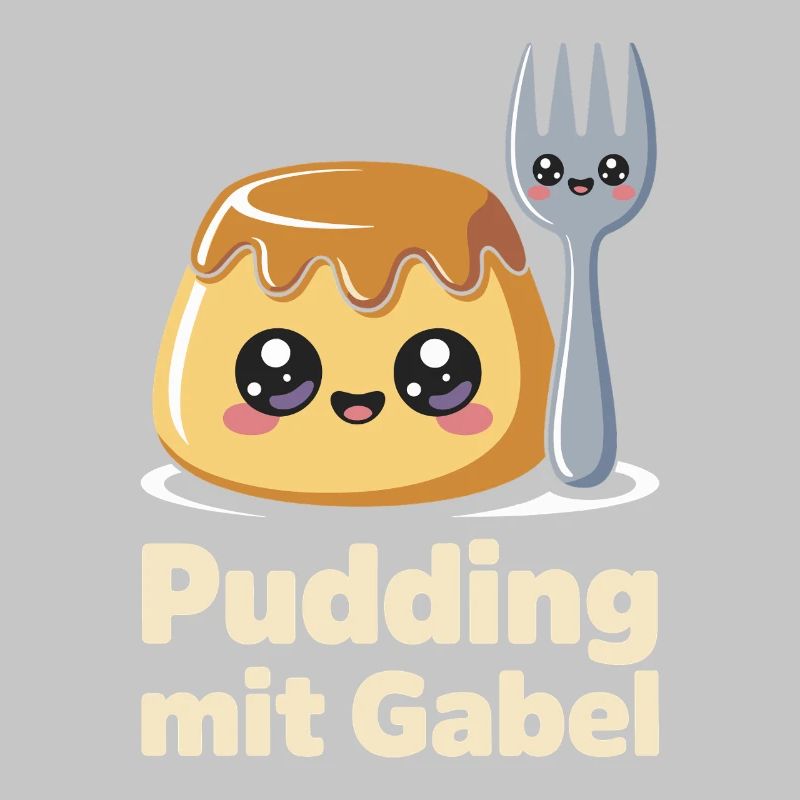 Pudding with fork