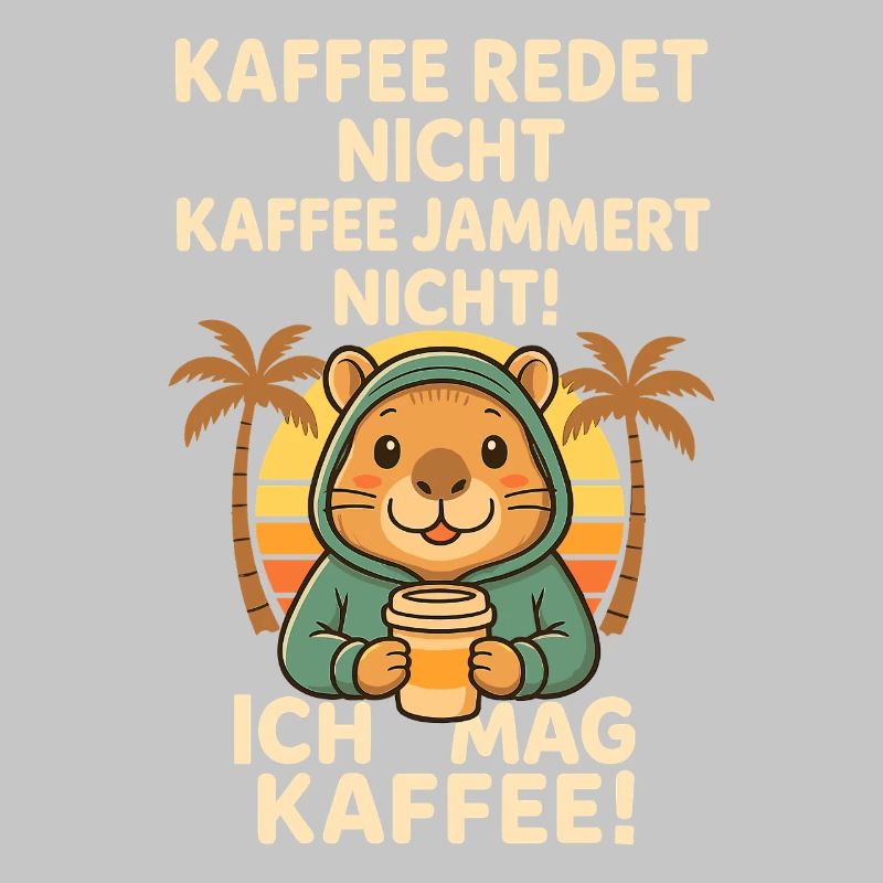 Capybara Kaffee Spruch Sunset