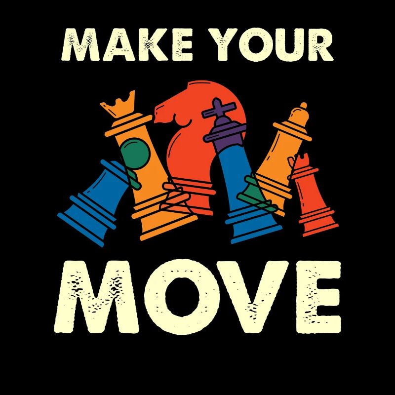 Make your move – colorful chess pieces