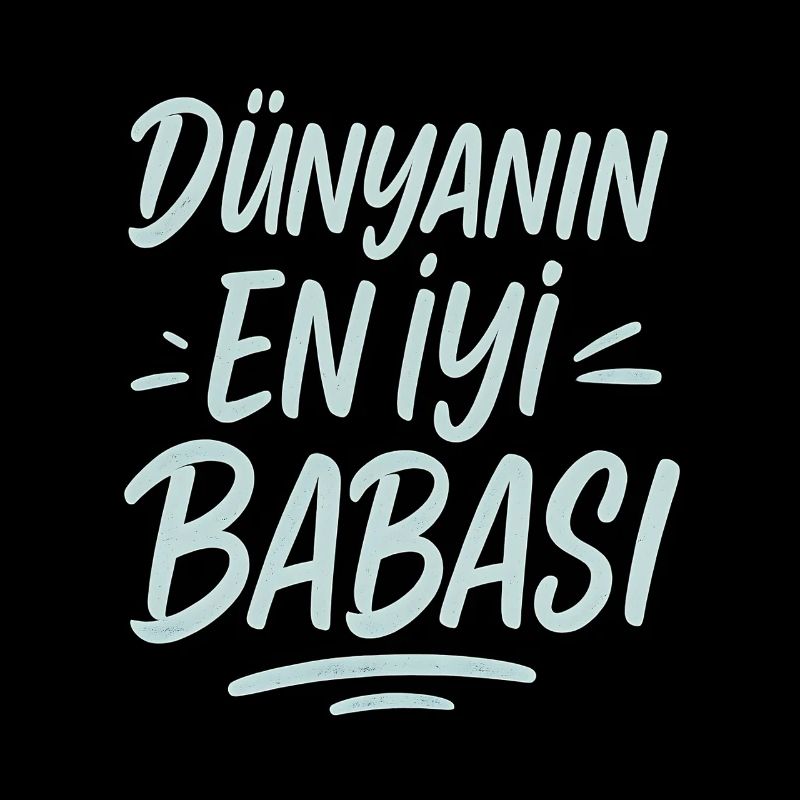 Best Dad in Turkish Language Lettering Design